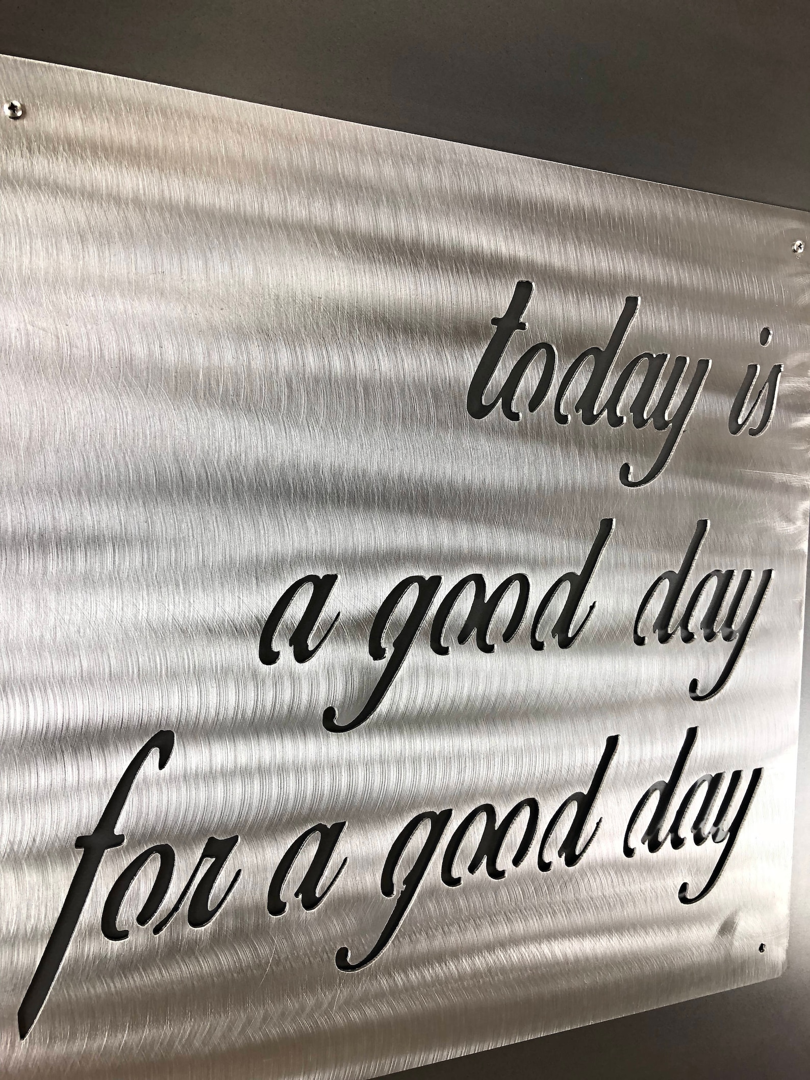 Today is a Good Day for a Good Day Polish Satin Nickel Finish Etsy