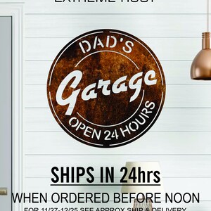 Dads Garage Metal Art, Man Cave, workshop, garage custom steel wall art! Steel wall art, sign, Personalized family name metal monogram sign, last name sign, metal initial, personalized metal wall art, custom metal sign,  personalized patio entryway