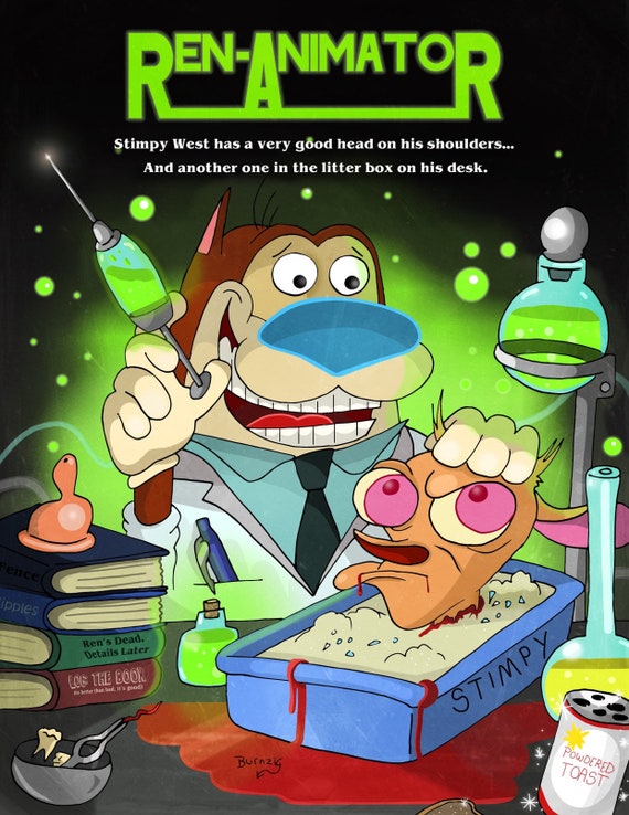 Pre Sale Ren Animator A Ren And Stimpy Re Animator Mashup Etsy