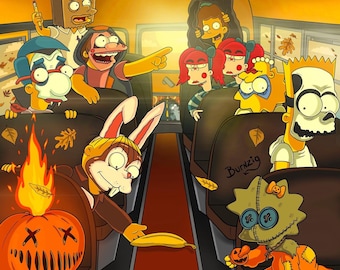 11x14 Simpsons Bus Kinder