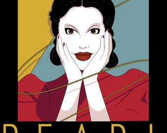 "Perlenposter ""Patrick Nagel"" 18x24"