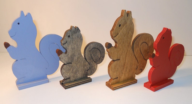 wooden squirrel targets etsy