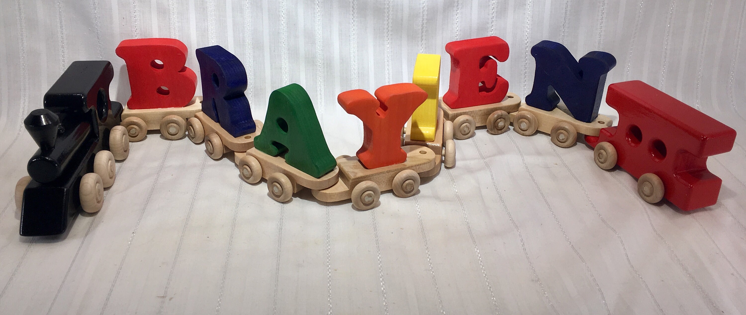 Personalized Letter Train Custom Kid's Wooden Train Etsy