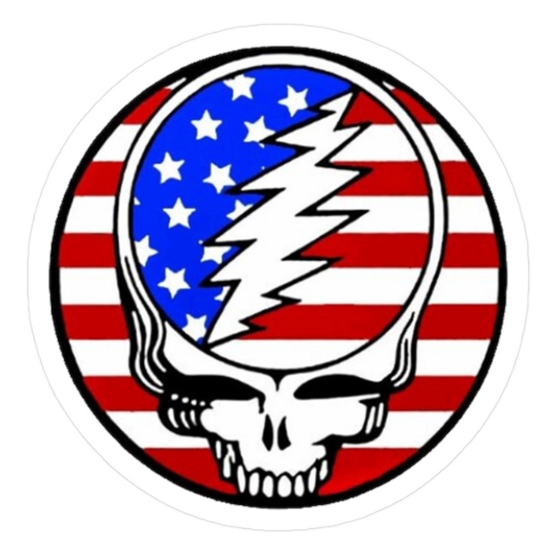 Grateful Dead American Flag Waterproof Vinyl Sticker 3 X - Etsy