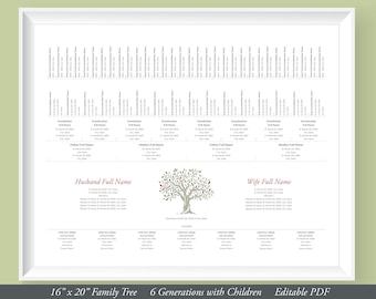 Family Tree Template - Etsy