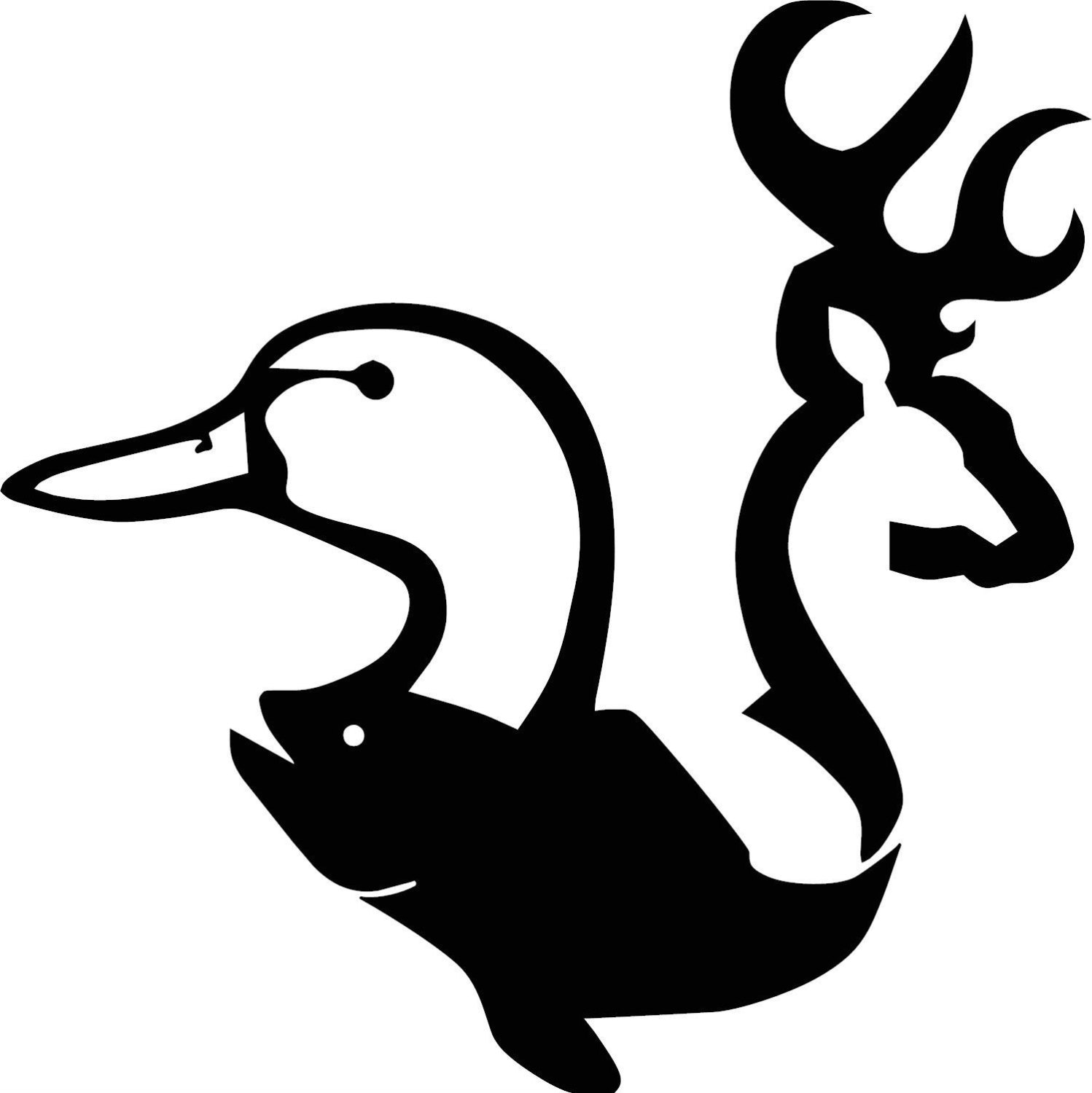 Browning Deer Duck Fish Vinyl Car Truck Decal Sticker Buck Doe