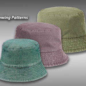 Reversible Bucket Hat Sewing Pattern - All Sizes, in PDF format
