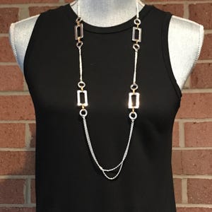 Vtg Chaps Ralph Lauren Gold Chain Tone Belt or Long Necklace 45\