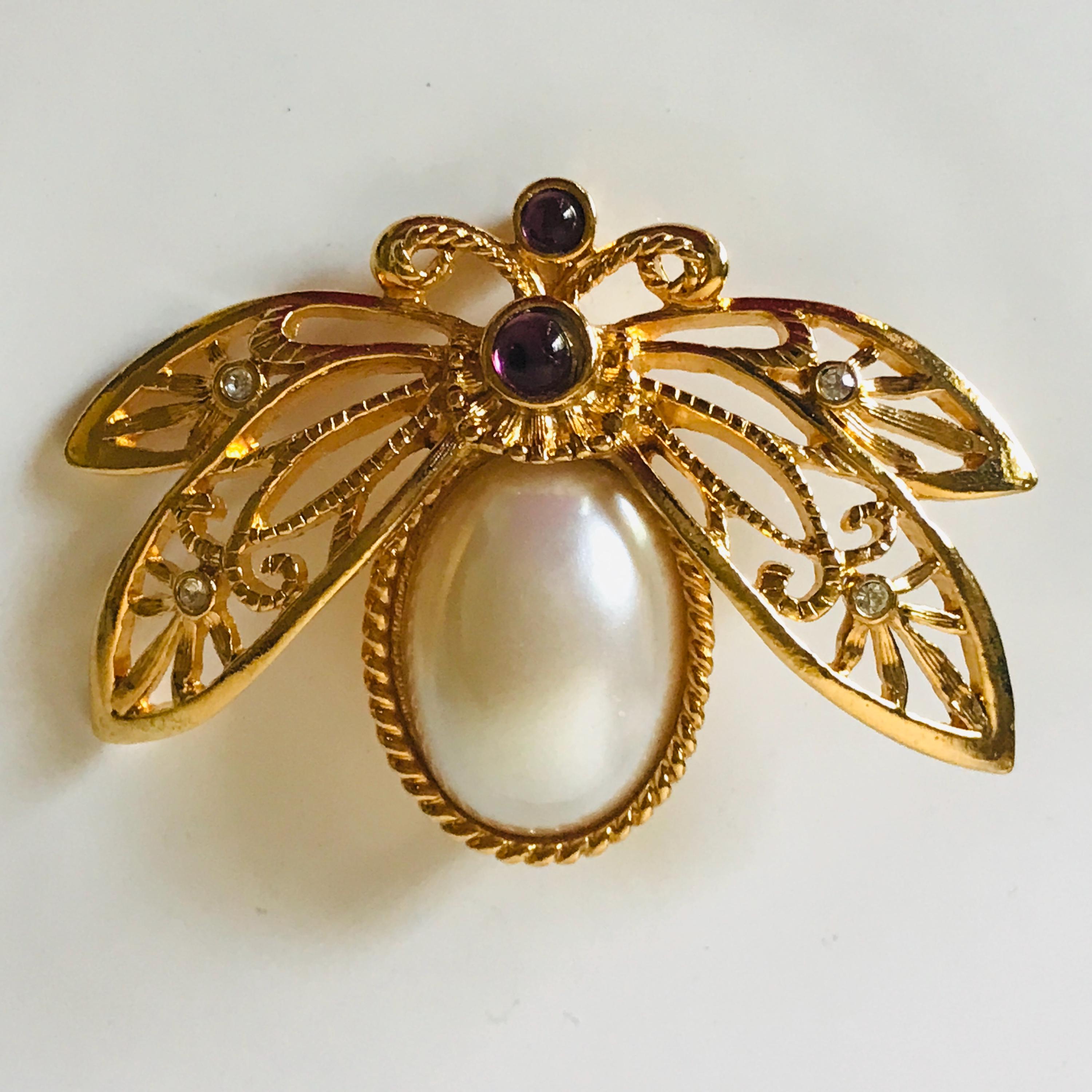 Broche Vintage Avon En émail - Motif Paix Rétro