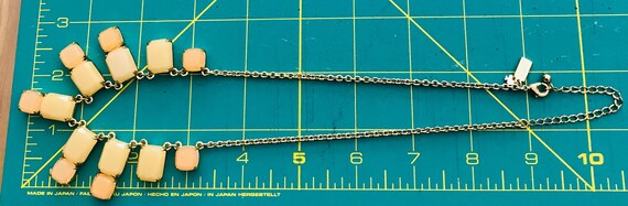 Kate Spade Branton Bib Necklace: Peach & Yellow G… - image 5