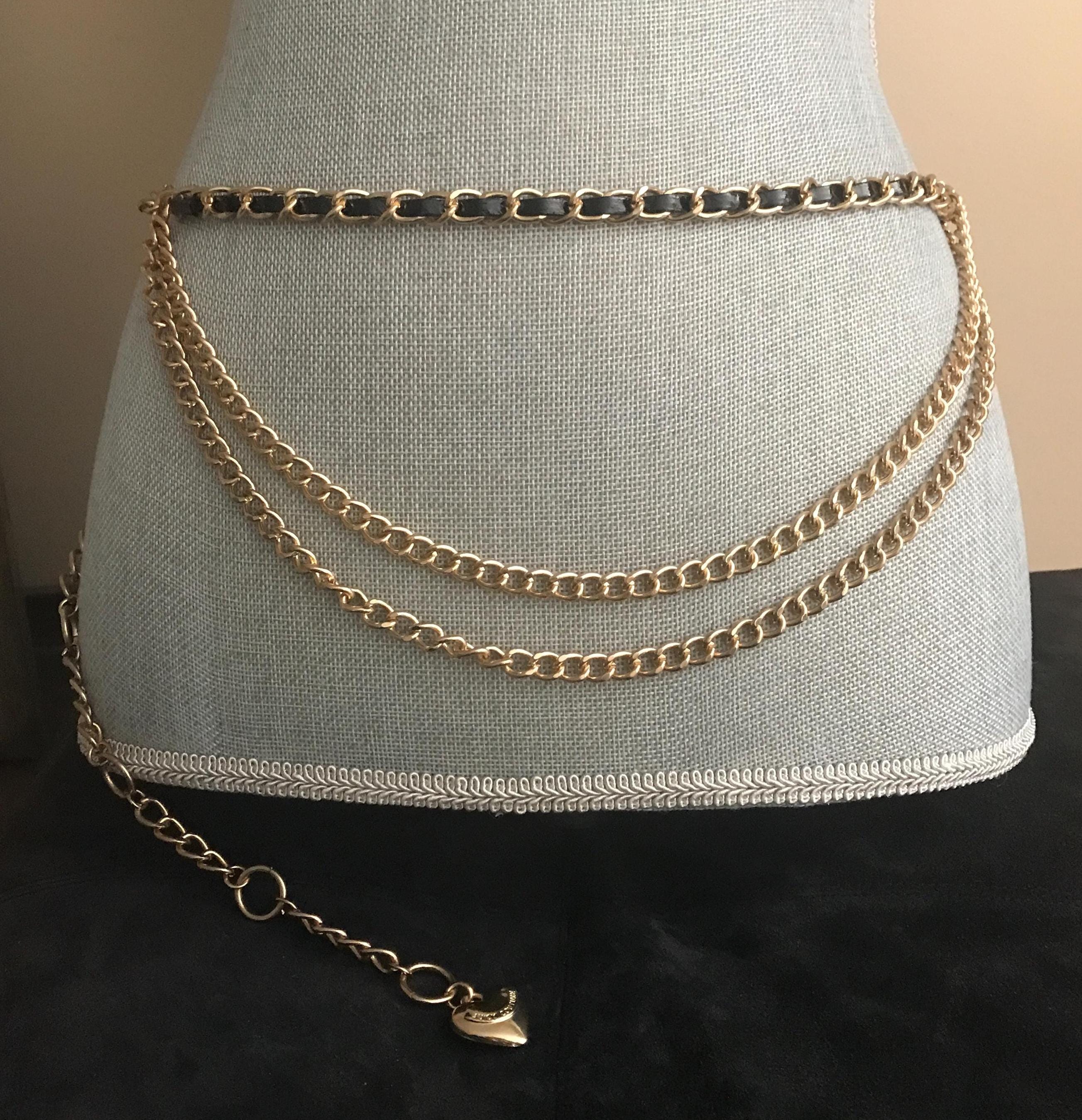 Designer Inspired vintage gold  chain belt with buckle One size fits most Vintage Gold Chain Belt - Etsy main image 3