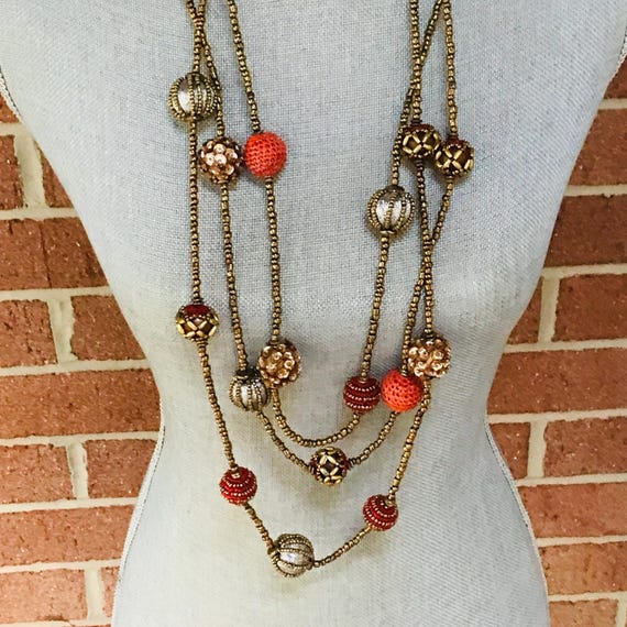 Chico's Statement Multi-Strand Necklace: Beaded, … - image 2