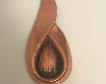 Vintage Renoir Copper Brooch: Mid-Century Modern Abstract Design. Boho. Southwestern