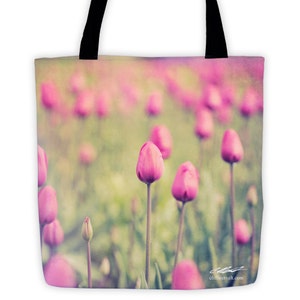 Spring Tulips All-Over Tote (15&quot; x 15&quot;)