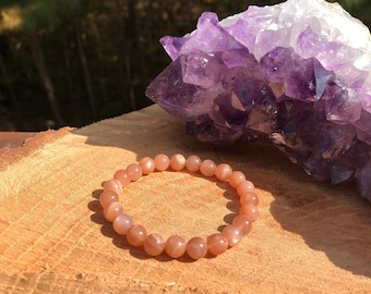 Sunstone Bracelet | Chakra Healing | Sun Energy | Harmony | Aura Protection | Vitality | Evil Eye | Feldspar | Goethite Hematite | Abundance