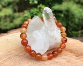 Carnelian Bracelet Root Sacral Chakra Healing Stone Virgo Zodiac Vitality Passion Energy Boost Natural Creativity Protection