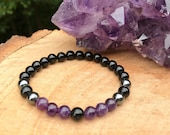 Psychic Attack Shield Bracelet Chakra Healing Crystals Grounding Divine Love Protection Negative Energy Vampire Balance Aura