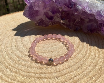 Protection Intuition Dispel Negativity Amethyst Bracelet Peace Harmony Divine Goddess Love Meditation Yoga Mala Chakra Healing