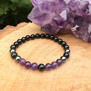 Psychic Attack Shield Bracelet Chakra Healing Crystal Grounding Evil Eye Protection Negative Energy Vampire Balance Aura Cleanse image 1