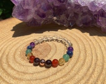 Protection Intuition Dispel Negativity Amethyst Bracelet Peace Harmony Divine Goddess Love Meditation Yoga Mala Chakra Healing