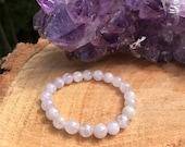 Lavender Rose Quartz Bracelet Chakra Healing Meditation Protection Tranquility Anti Aging Stress Tension Dream Love Amethyst