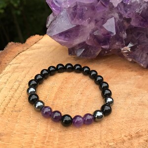 Psychic Attack Shield Bracelet Chakra Healing Crystal Grounding Evil Eye Protection Negative Energy Vampire Balance Aura Cleanse image 3