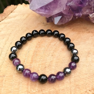 Psychic Attack Shield Bracelet Chakra Healing Crystal Grounding Evil Eye Protection Negative Energy Vampire Balance Aura Cleanse image 5