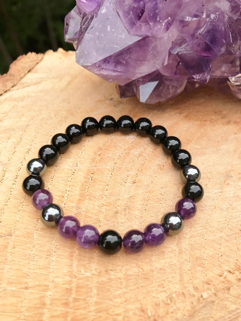 Psychic Attack Shield Bracelet Chakra Healing Crystal Grounding Evil Eye Protection Negative Energy Vampire Balance Aura Cleanse image 5