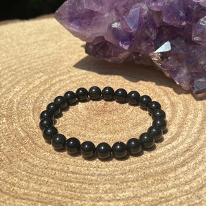 RARO Pulsera de Jade de Birmania Negra / Curación de Chakra / Piedra Guardiana / Protección Psíquica de Energía Negativa / Equilibrio / Viaje Chamánico / Armonía