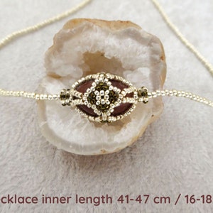 Natural JASPER Fabergé egg gemstone necklace. Beadwork crystal collar. Semi precious stone beaded choker. Beadwork statement necklace. image 8