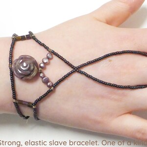 Natural JASPER handcarved rose. Elastic gemstone slave bracelet. Semi precious stone hand bracelet. Crystal hand chain ring. Hand jewellery.
