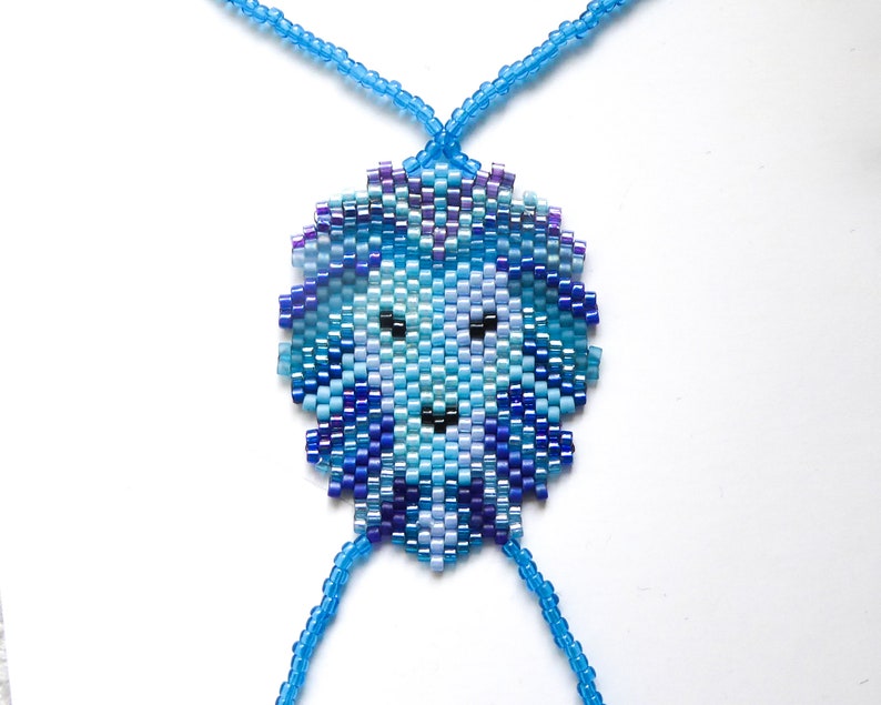 Cute modern style of a LION. Elastic animal slave bracelet. Beadwork with different delica seed beads. Hand chain. Ring bracelet. image 6