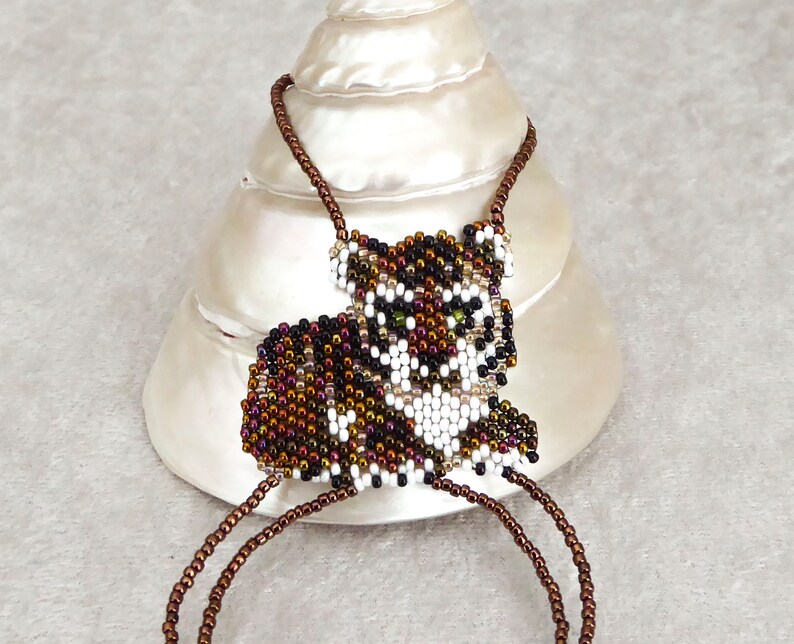 Hand jewelry Beaded stretchy bracelets ring Ring bracelet. TIGER cub Elastic animal slave bracelet Beadwork finger bracelet Hand chain
