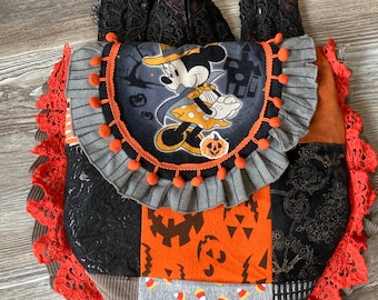 Mochila de Halloween assustadora da Minnie e do Mickey
