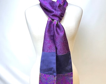 Écharpe en soie italienne violette