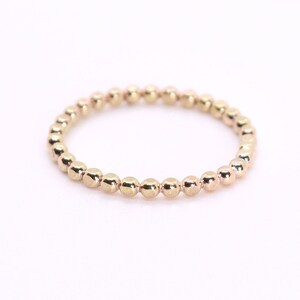 Dainty Gold Filled Dot Ring: Minimalist Stacking Band