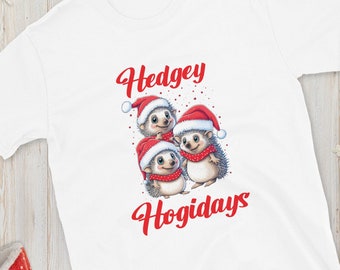 Christmas Hedgehogs Hedgey Hogiday Short-Sleeve Unisex T-Shirt