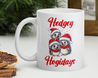 Christmas Hedgehogs Hedgey Hogidays Mug | Humorous