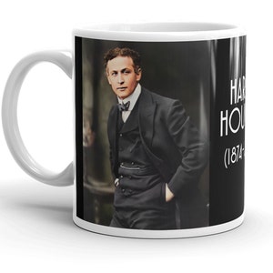 Harry Houdini Glossy Mug | Vintage Magician Collectibles | Magic | Old Hollywood