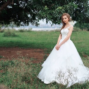 Vestido de novia princesa blanco, vestido de novia personalizado
