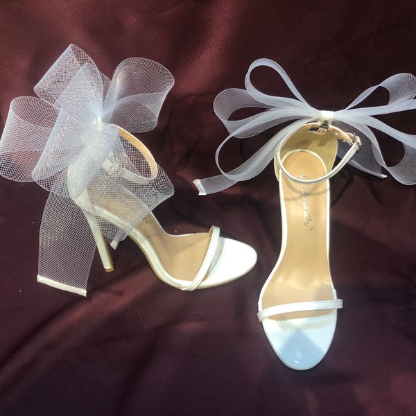 Wedding Shoe Clips Width 2.2 Inchs Bows Handmade Clips For Bride White And Other Color Bridal Shoe Bows Clips