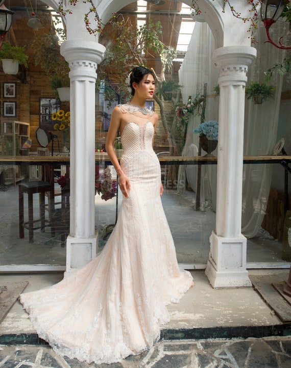 swarovski crystal beaded wedding dress Swarovski Crystal Wedding Dress main image 1