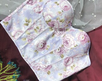 Roses Corsetcorset Pattern, Retro Corset Top, Roses Bustier