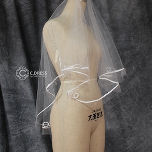 Wedding Veil Bridal Wedding Veil With Comb Two layers Basic Veil White Short Veil With Comb