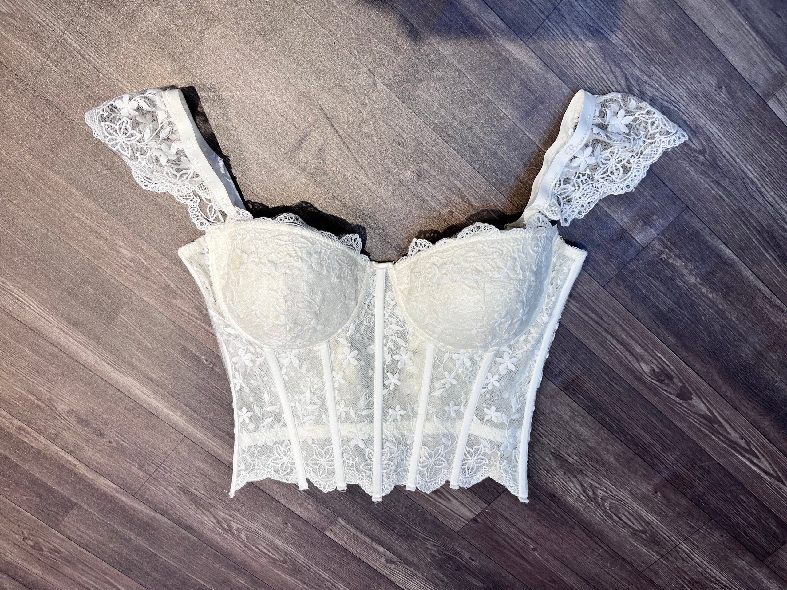 plus size white bustier top