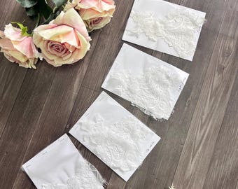 Fabric Swatches (tulle and lace) for Chantilly Mantilla Veil RCM0625M pattern