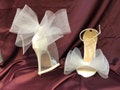 White Wedding Shoe Bow Clip 3', Shoe Clip For Bride, Bridal Shoe Bow, White Shoe Clips Handmade Wedding Shoe product logo