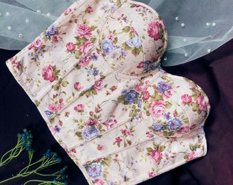トップス Flower Pattern Motif Bustier il_1080xN.4808176984_9byb.jpg