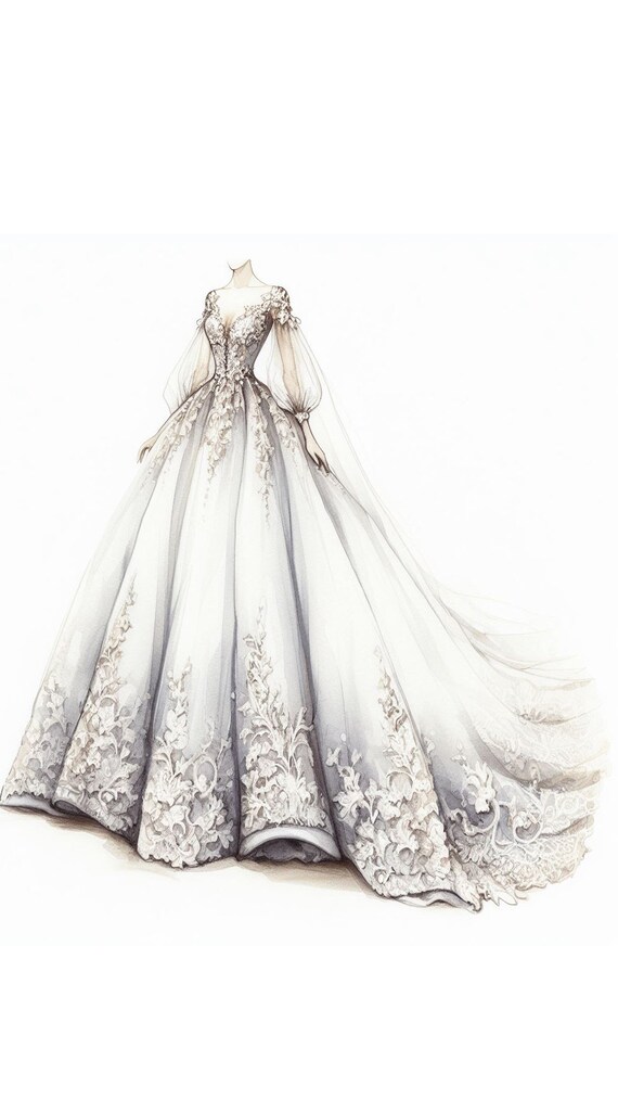 Custom Wedding Gown Sketch Bridal Sketch Illustration Custom Bridal Illustration Fashion Illustration Personalized Wedding Dress Sketch Etsy Israel