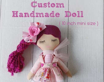 Personalized Handmade Cloth Doll~Handmade Rag Doll~Look alike Doll~Big Sister Gift~Baby Shower Gift~Girl Nursery Decor~Handmade Baby Doll